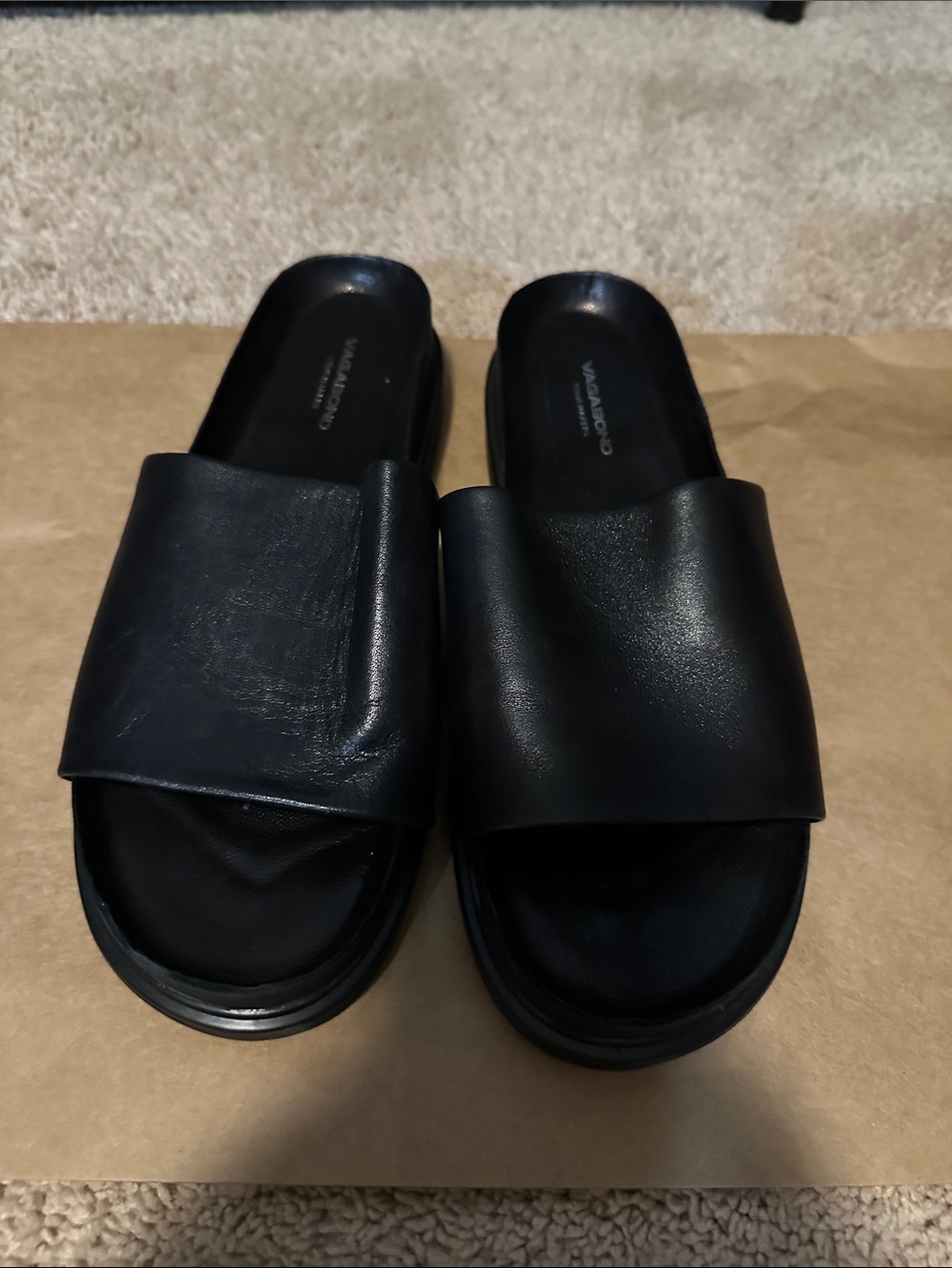 Vagabond Men's Black Slide Sandals